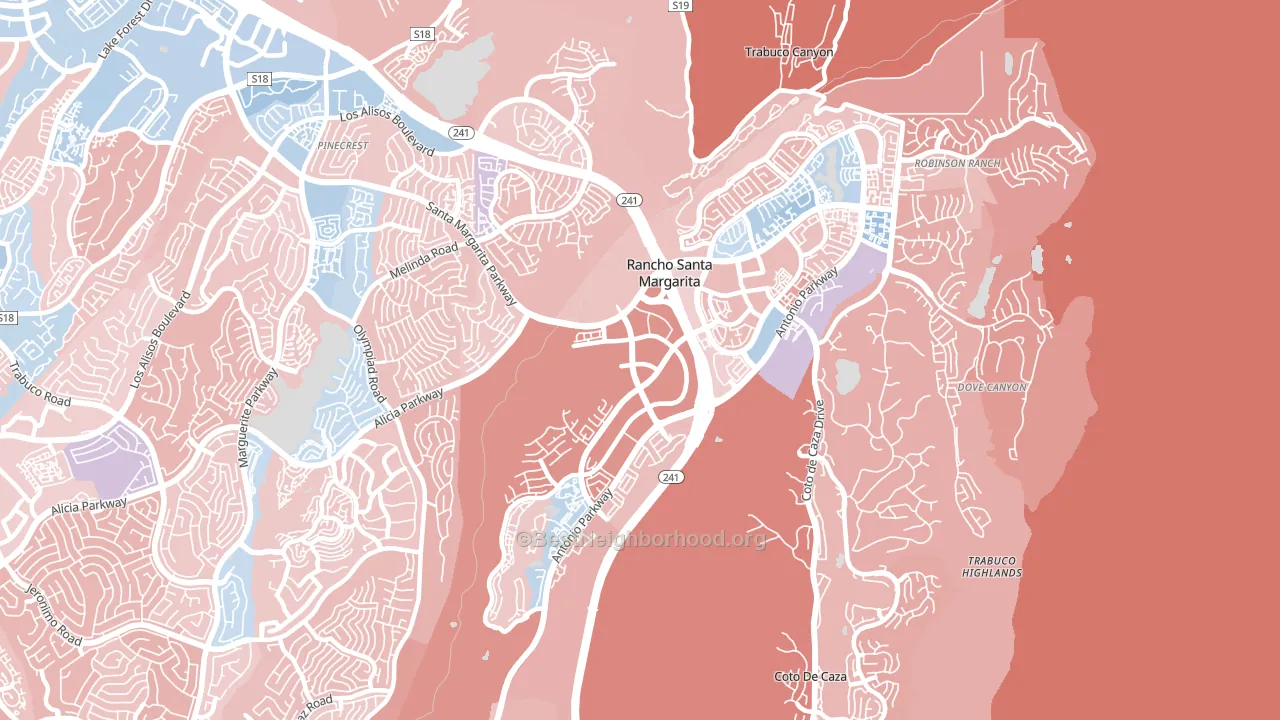 92688, CA block-group political-lean map