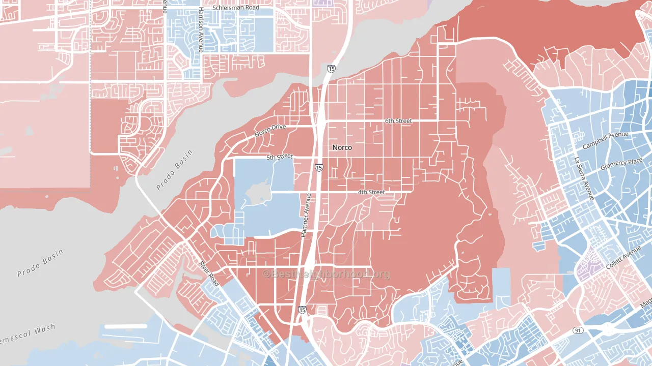 92860, CA block-group political-lean map