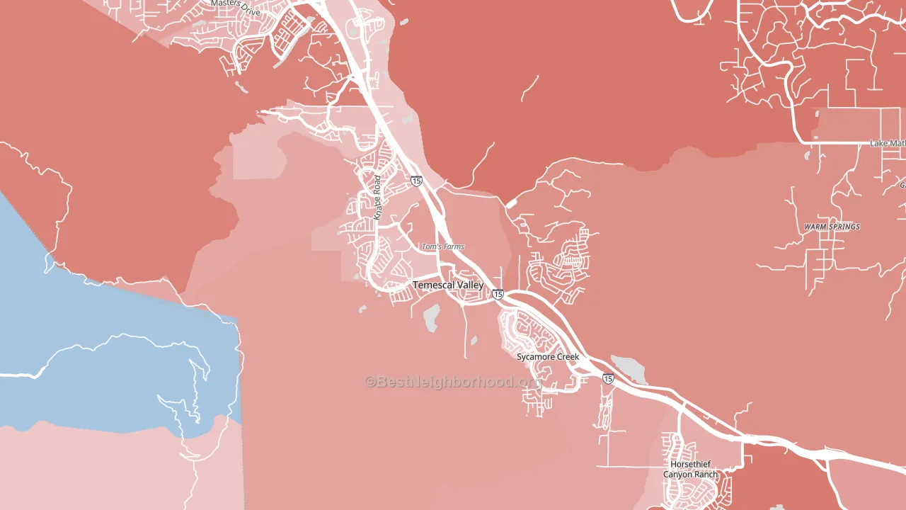 92883, CA block-group political-lean map