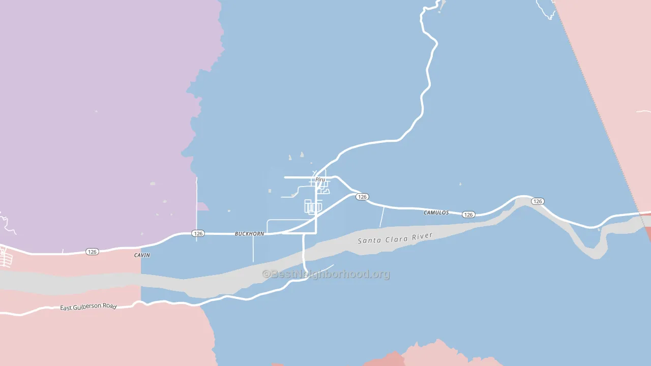 93040, CA block-group political-lean map