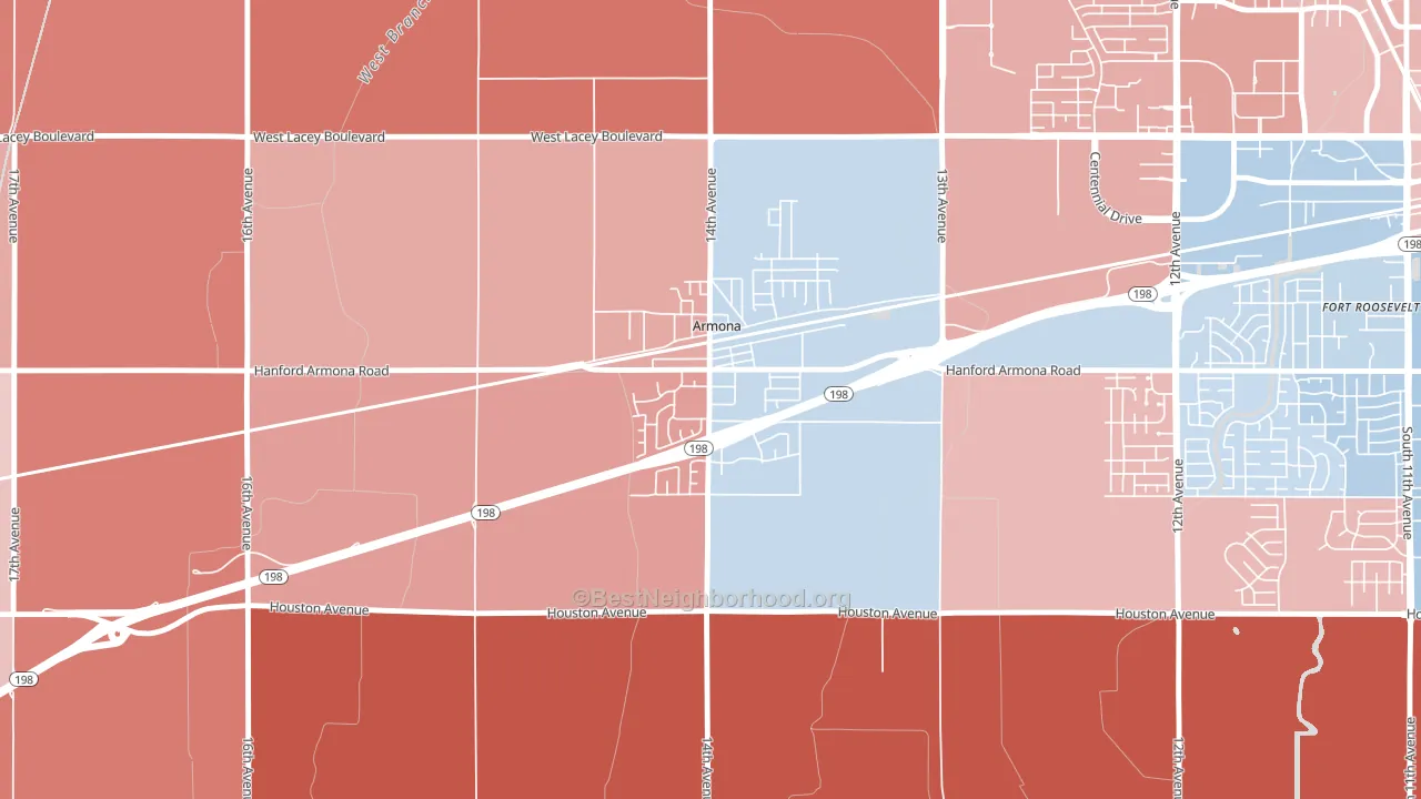 93202, CA block-group political-lean map