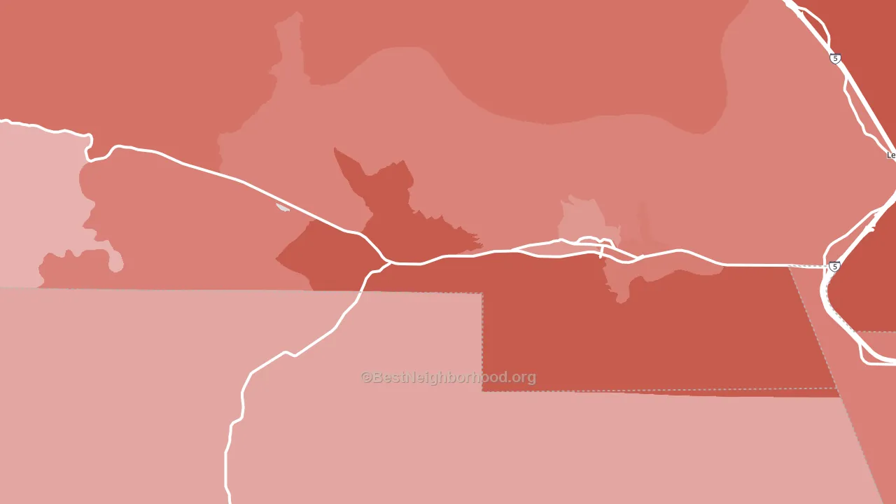 93225, CA block-group political-lean map