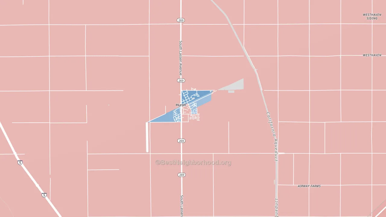 93234, CA block-group political-lean map
