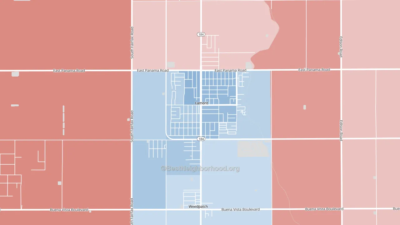 93241, CA block-group political-lean map