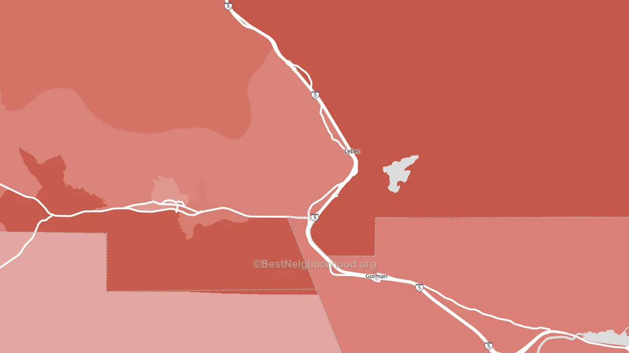 93243, CA block-group political-lean map