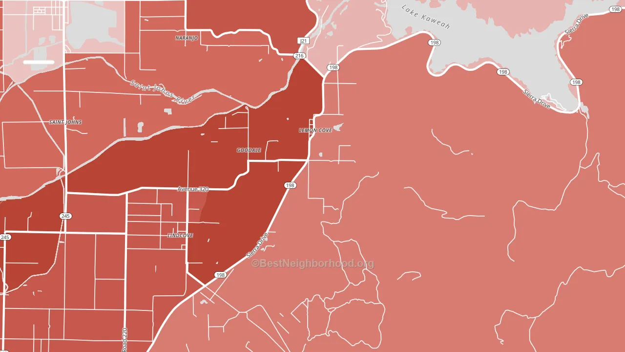 93244, CA block-group political-lean map