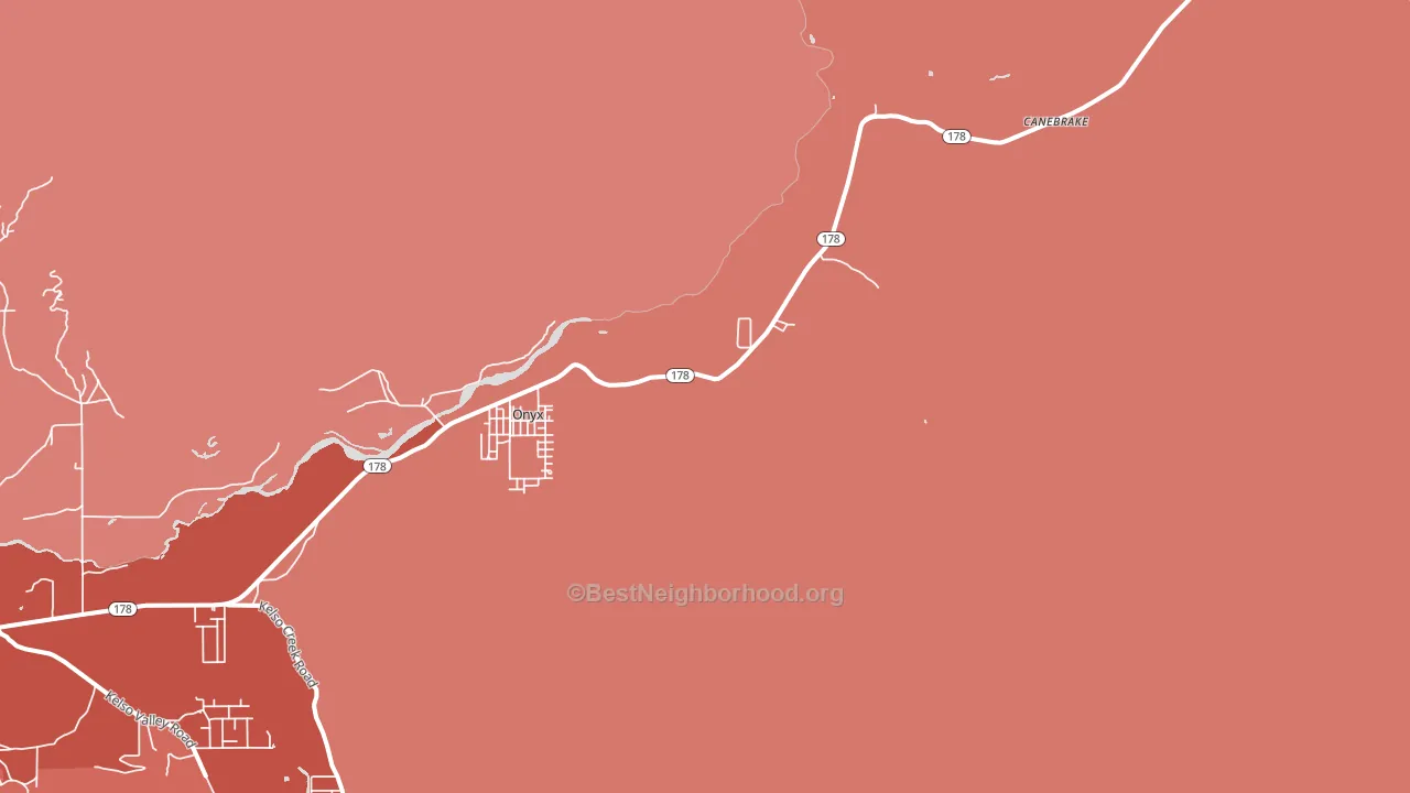 93255, CA block-group political-lean map