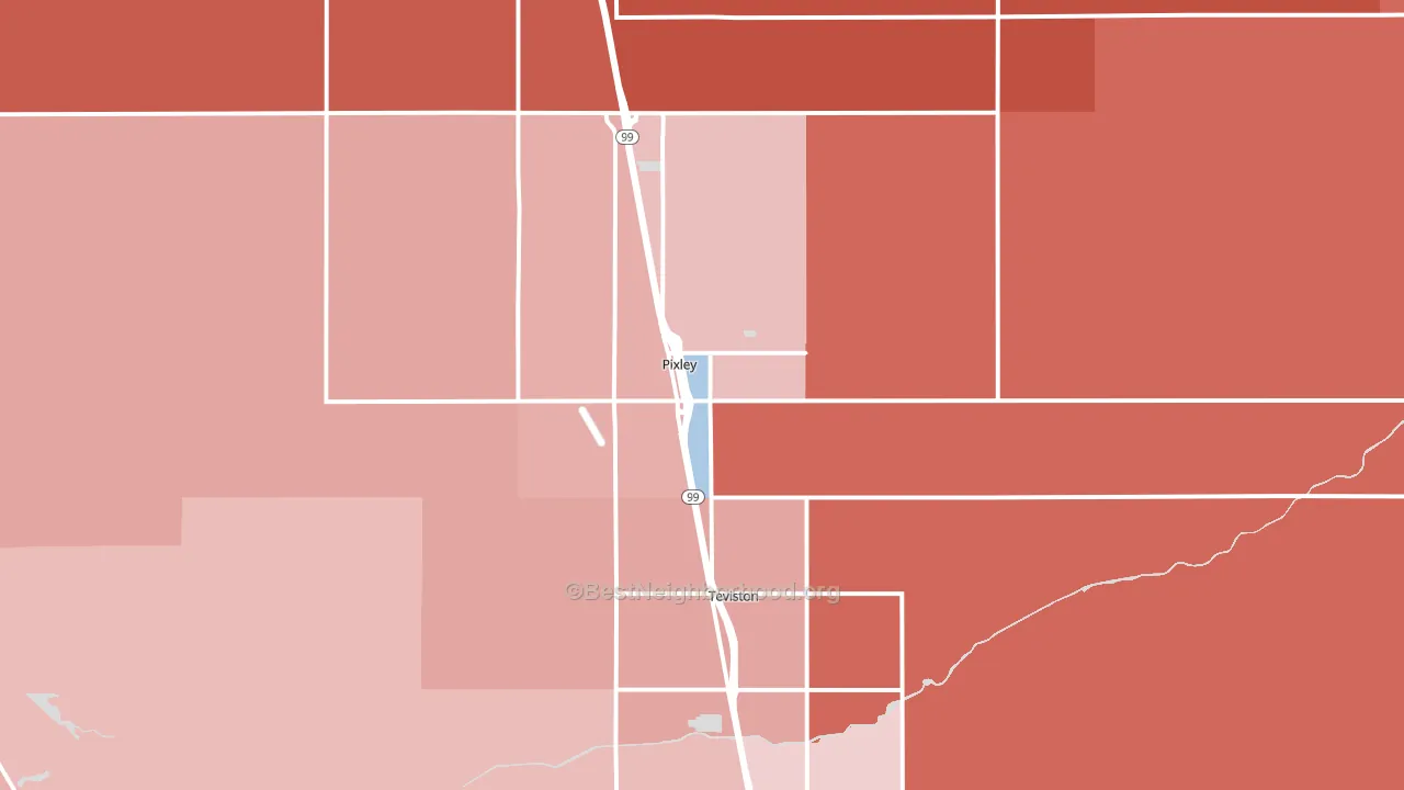 93256, CA block-group political-lean map