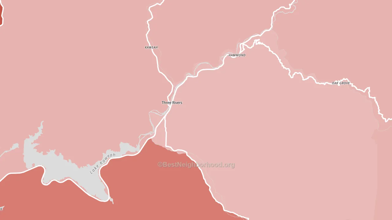 93271, CA block-group political-lean map