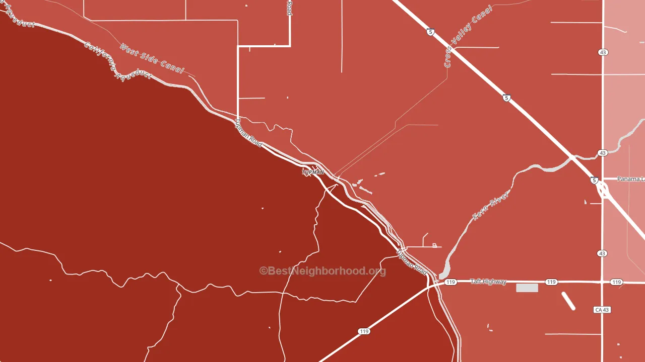 93276, CA block-group political-lean map