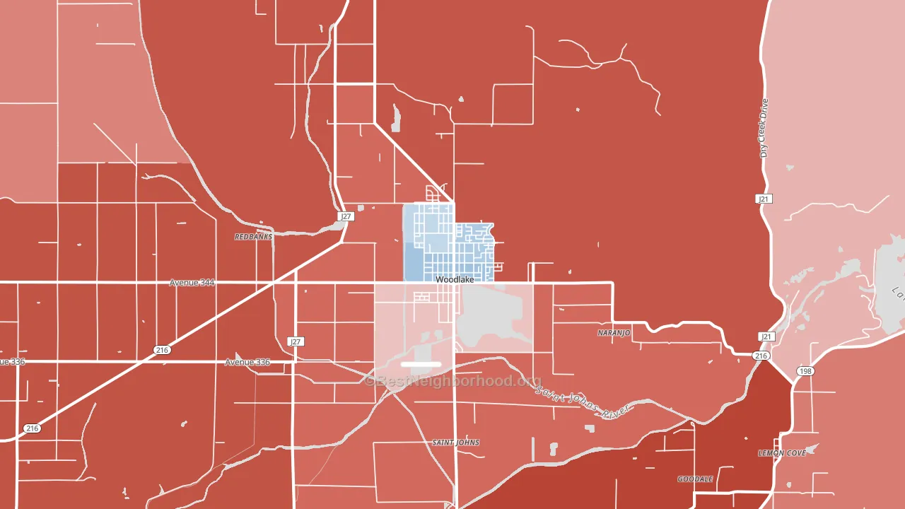 93286, CA block-group political-lean map