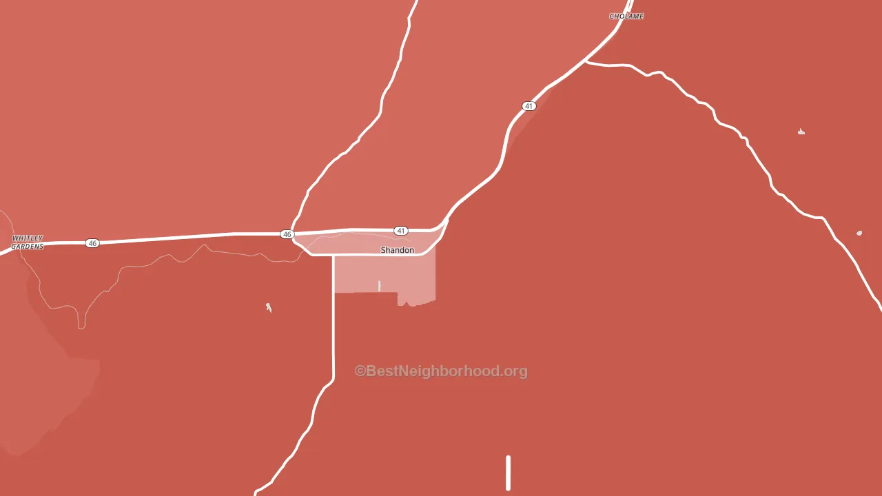 93461, CA block-group political-lean map