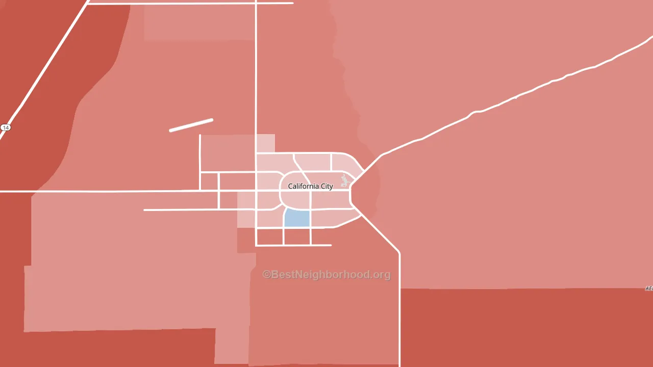 93505, CA block-group political-lean map