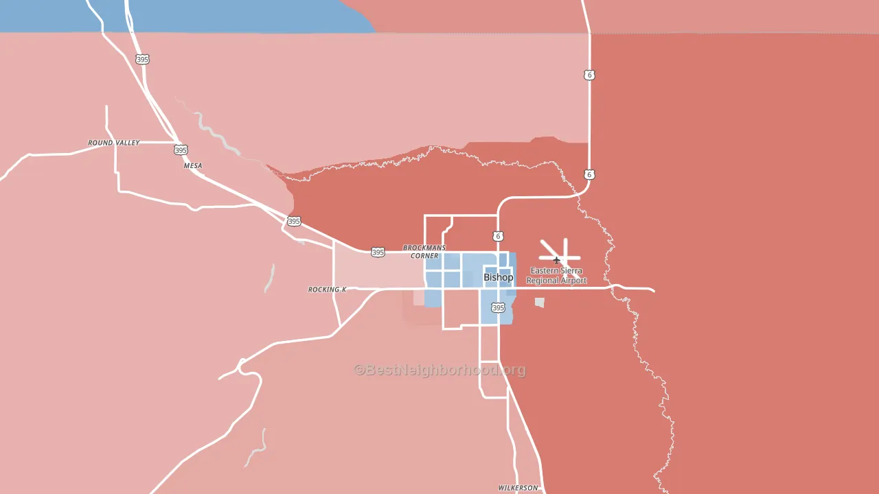 93514, CA block-group political-lean map
