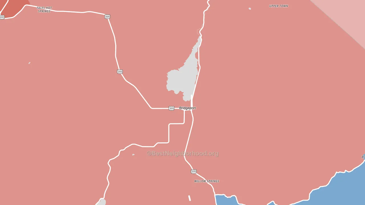 93517, CA block-group political-lean map