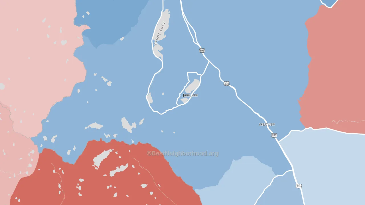93529, CA block-group political-lean map