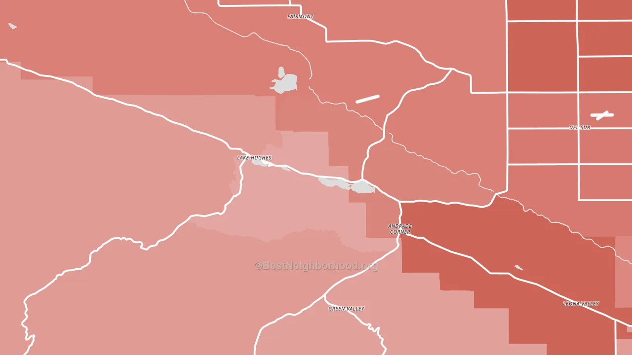 93532, CA block-group political-lean map