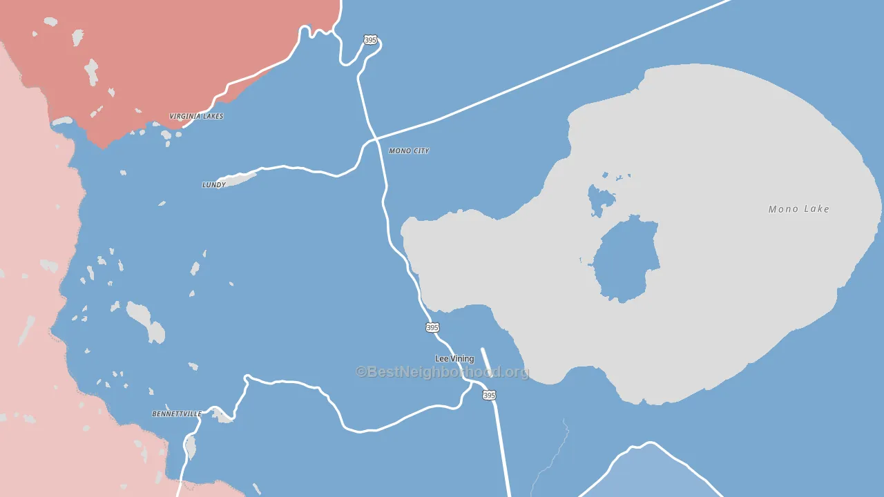 93541, CA block-group political-lean map