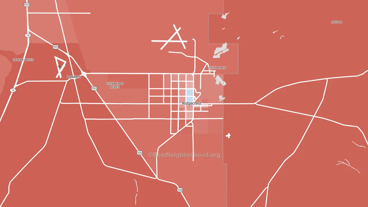 93555, CA block-group political-lean map
