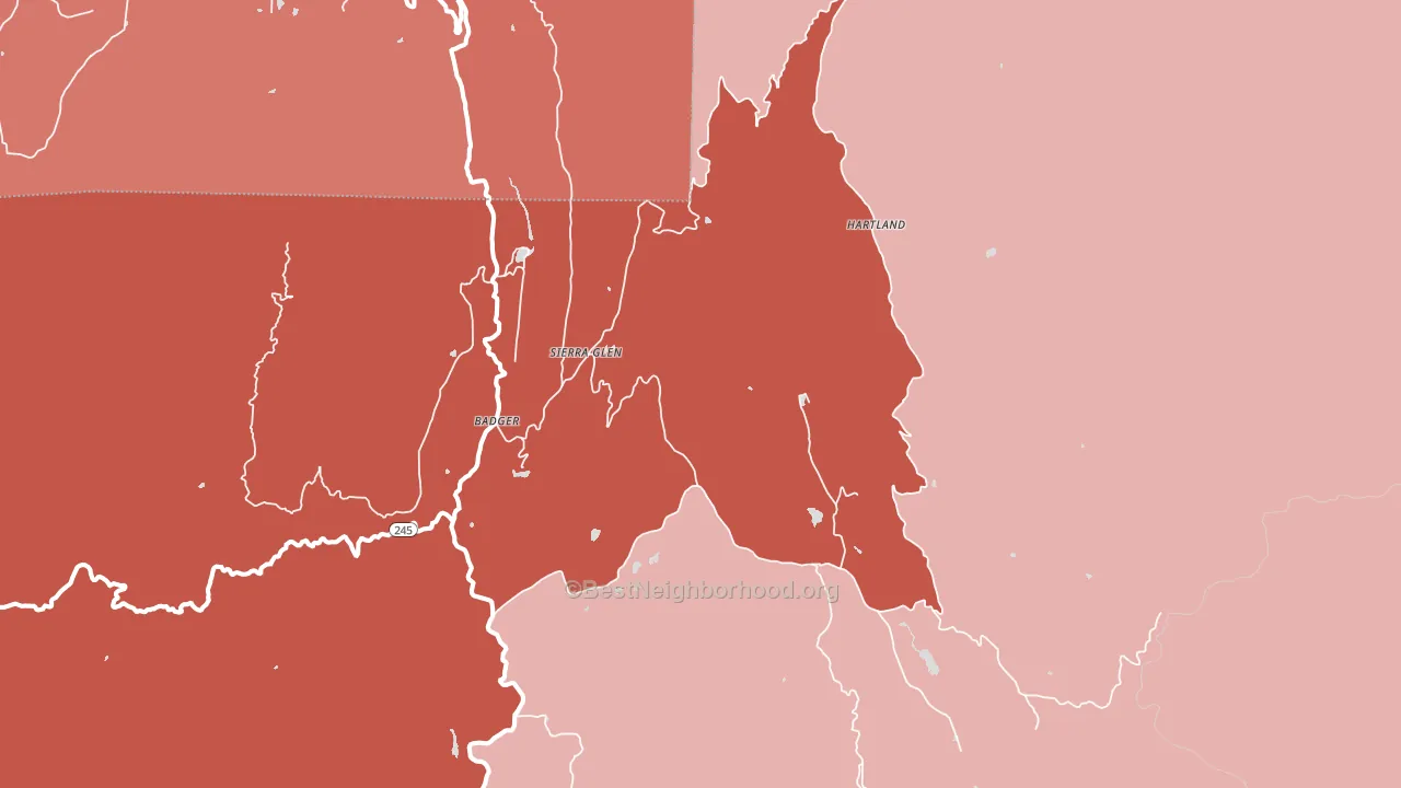 93603, CA block-group political-lean map