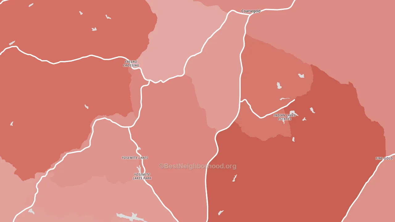 93614, CA block-group political-lean map