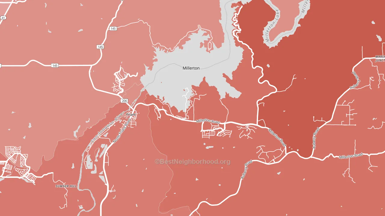 93626, CA block-group political-lean map
