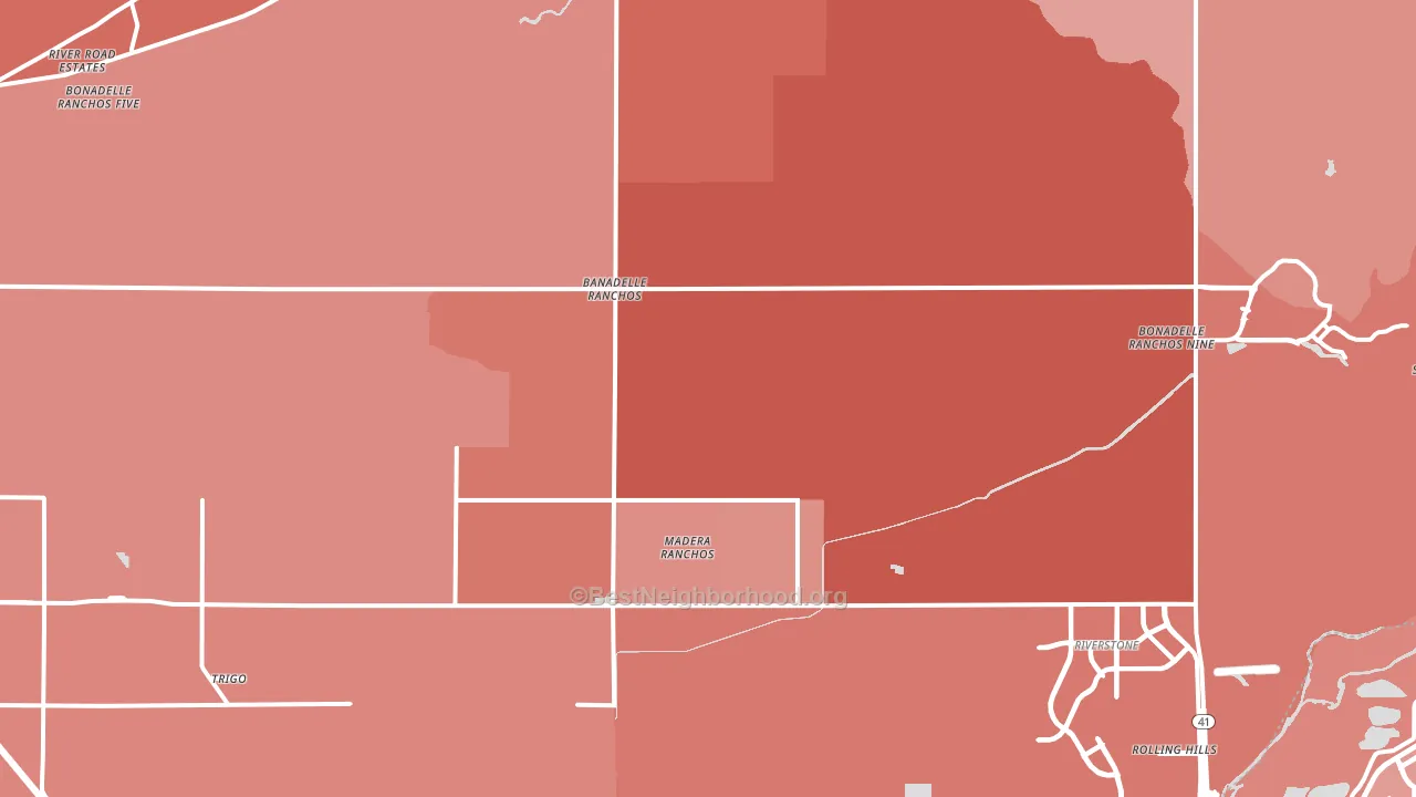 93636, CA block-group political-lean map