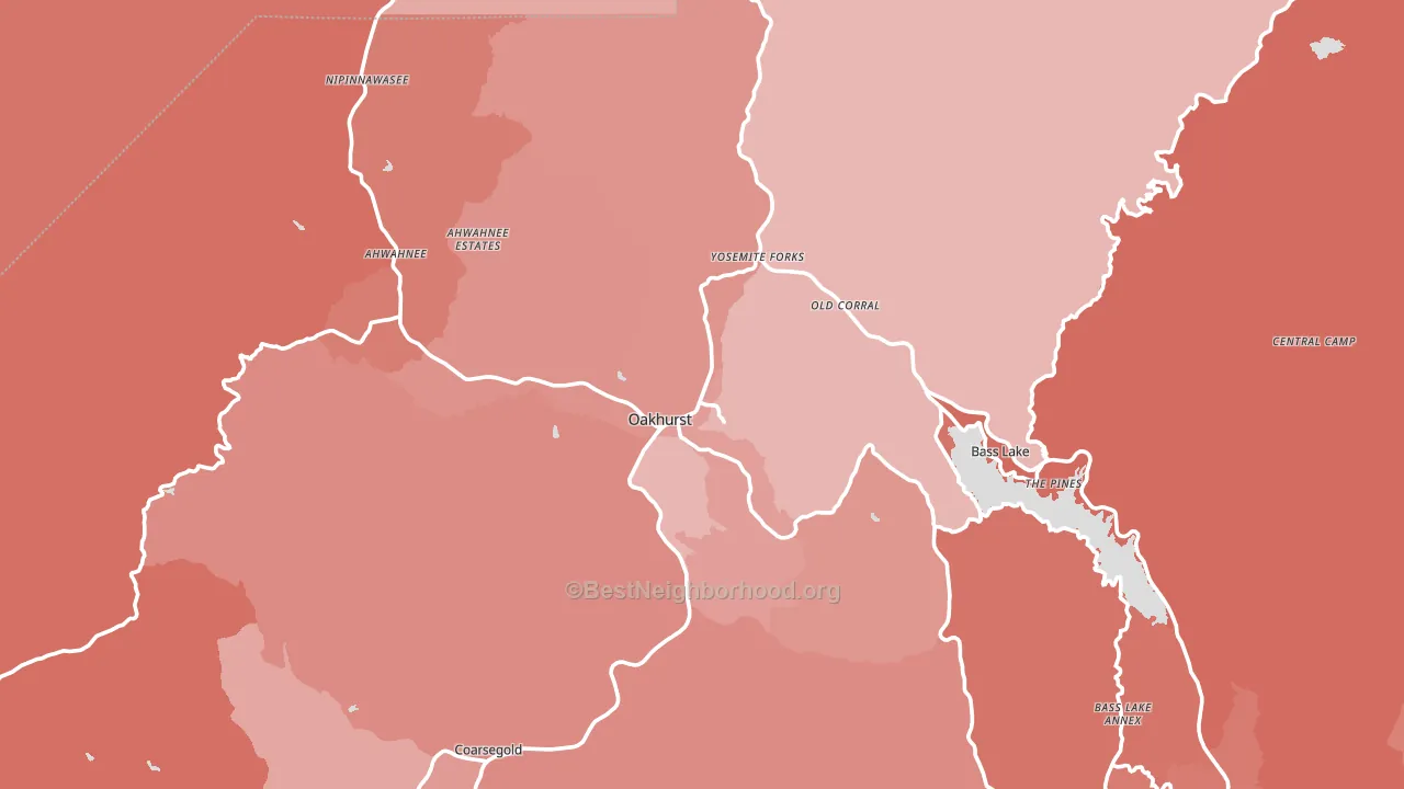 93644, CA block-group political-lean map