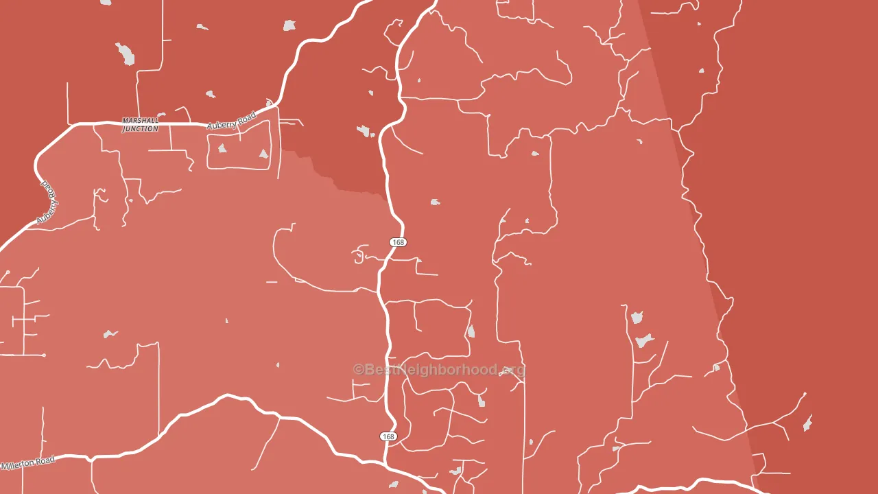 93651, CA block-group political-lean map