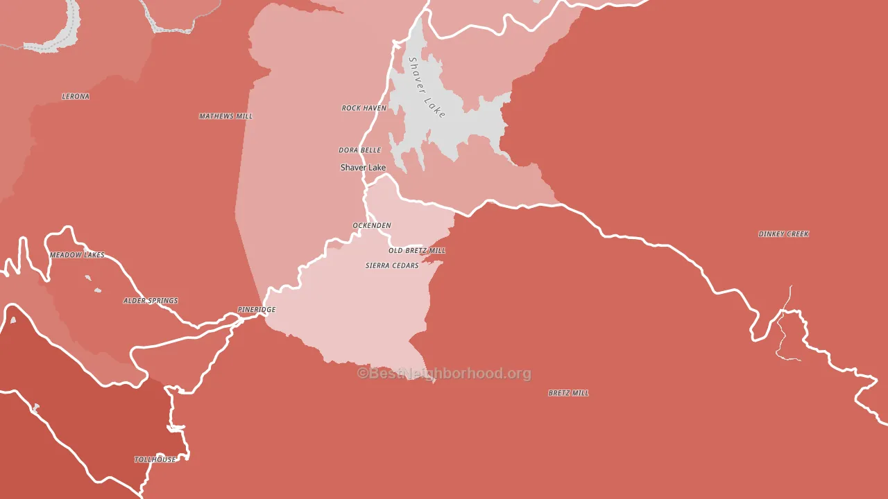 93664, CA block-group political-lean map