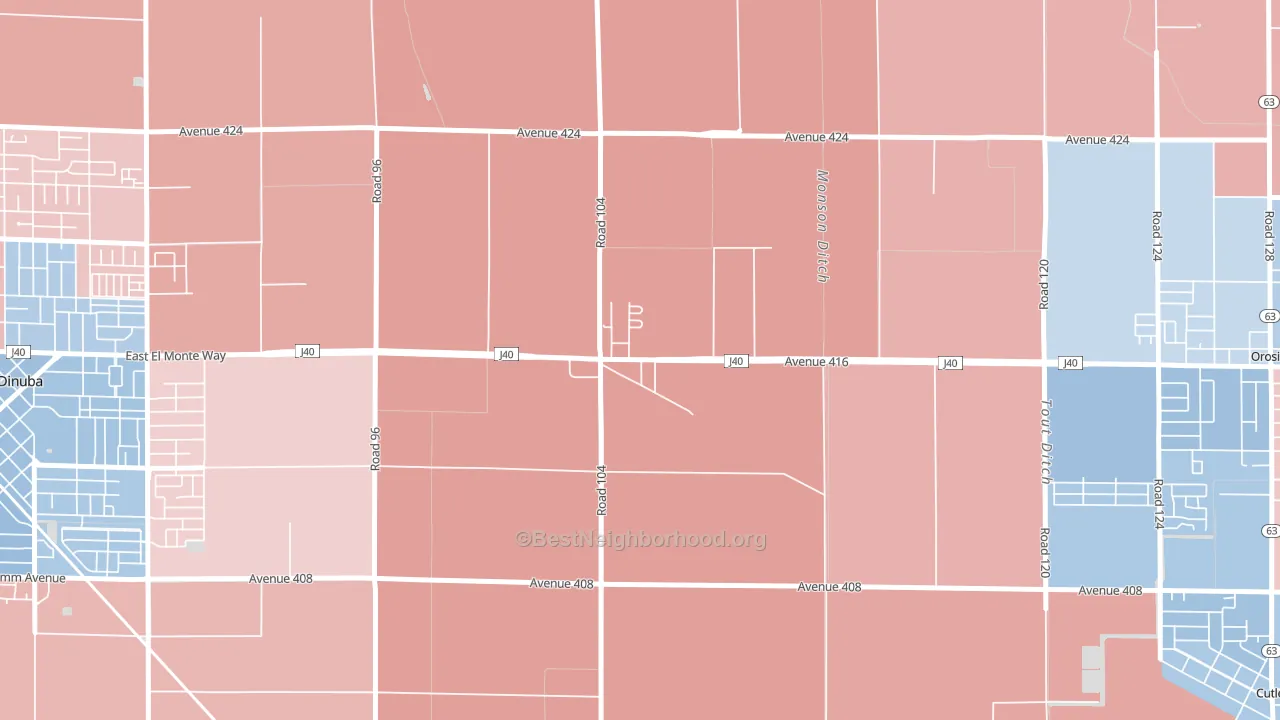 93666, CA block-group political-lean map