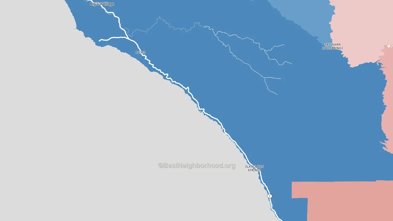 93920, CA block-group political-lean map