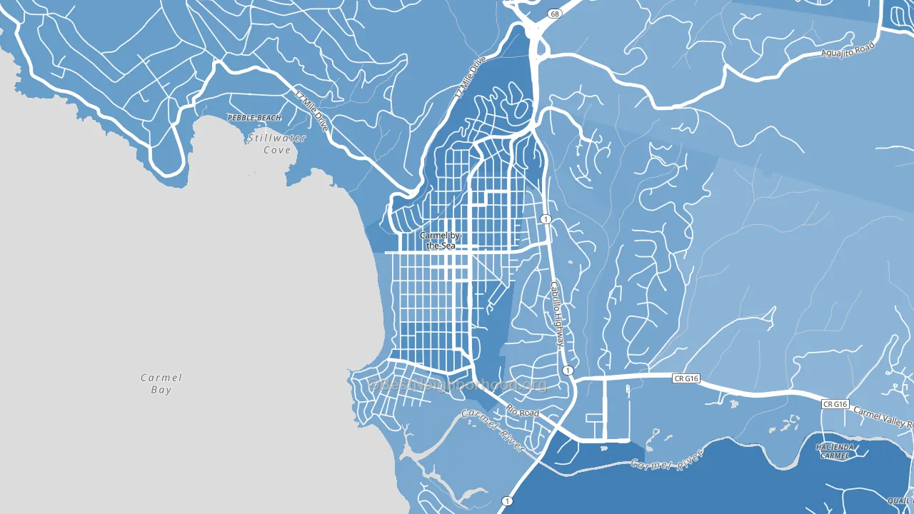 93921, CA block-group political-lean map