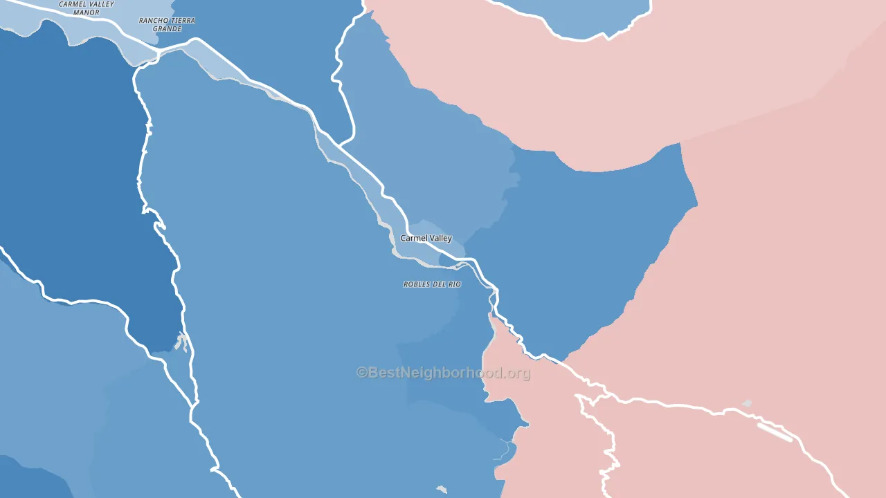 93924, CA block-group political-lean map