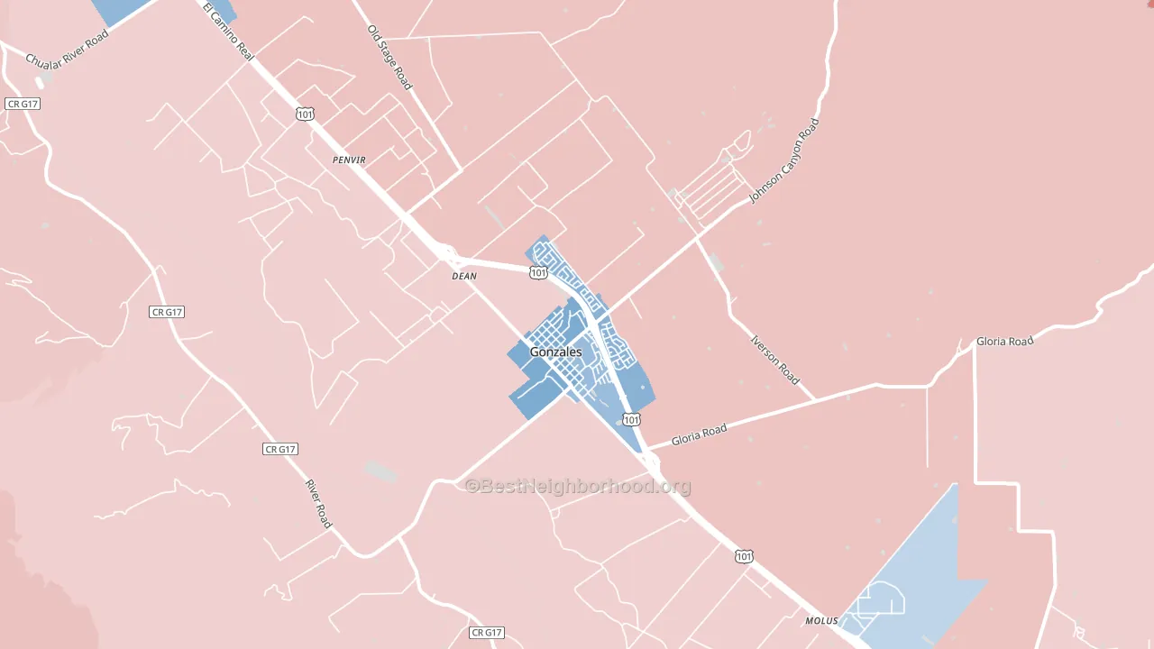 93926, CA block-group political-lean map