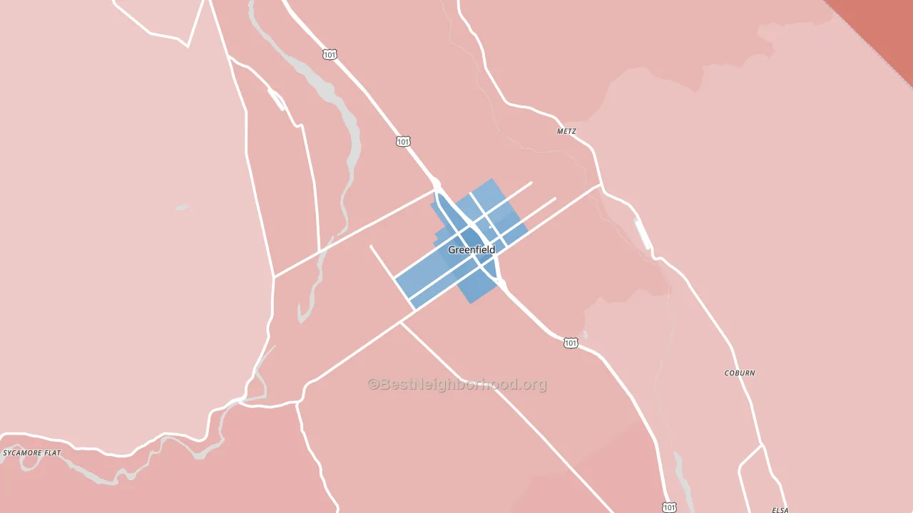 93927, CA block-group political-lean map