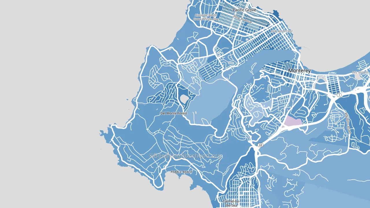 93953, CA block-group political-lean map