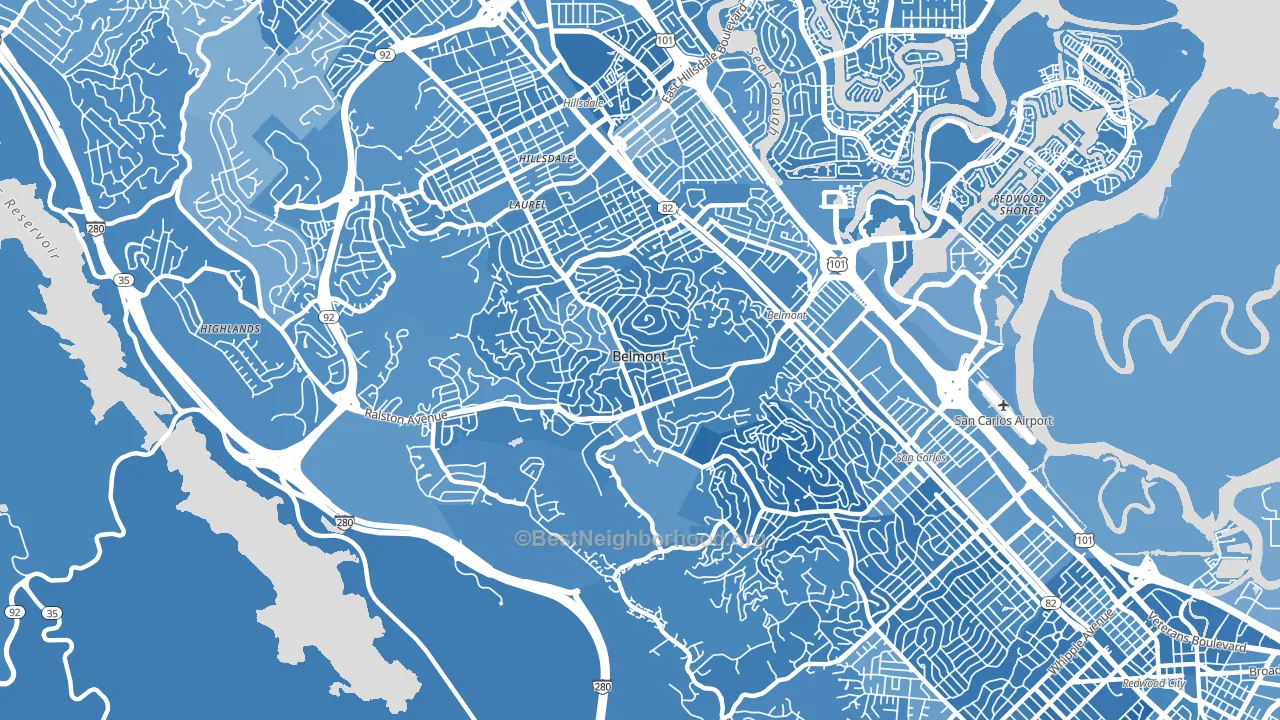 94002, CA block-group political-lean map
