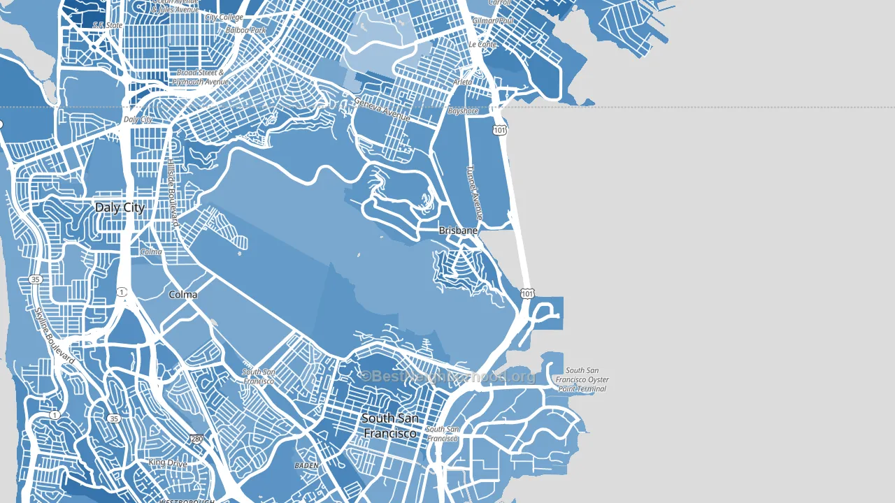 94005, CA block-group political-lean map