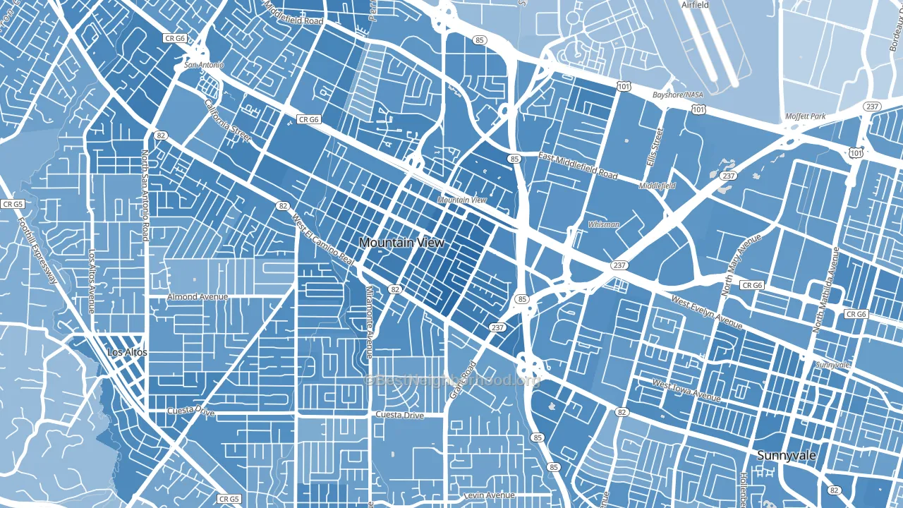 94041, CA block-group political-lean map