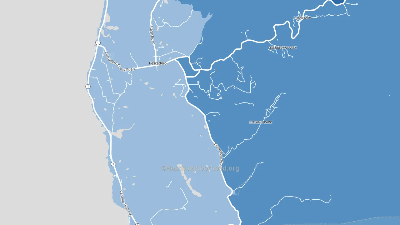94060, CA block-group political-lean map