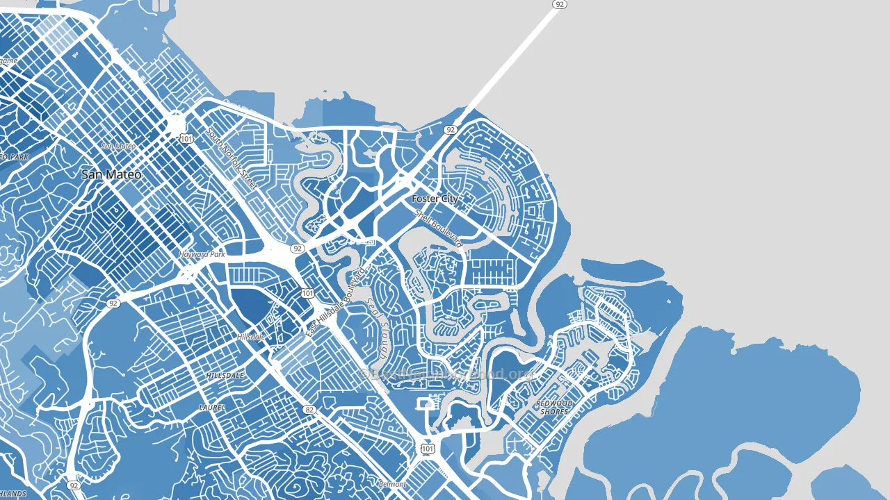 94404, CA block-group political-lean map