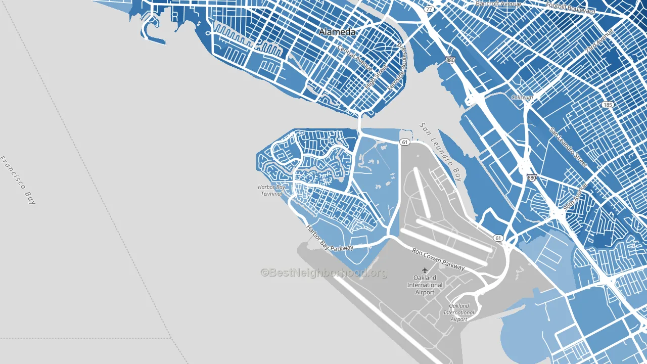 94502, CA block-group political-lean map