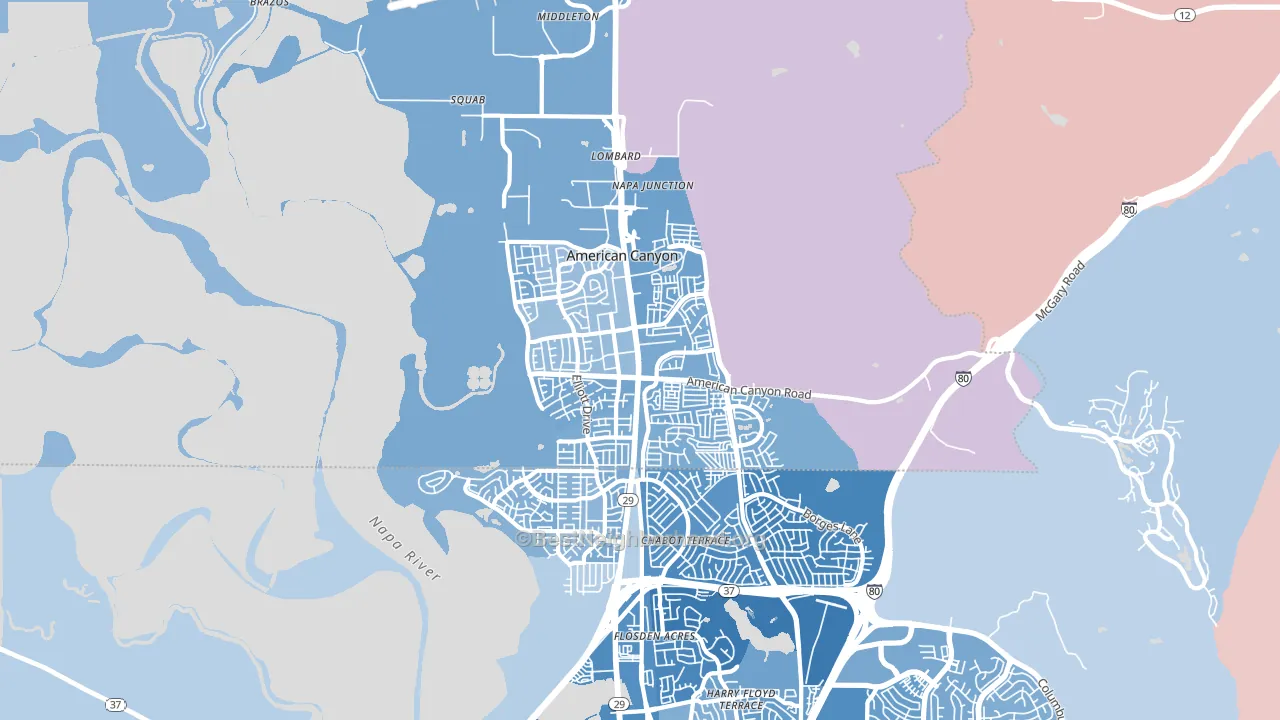 94503, CA block-group political-lean map