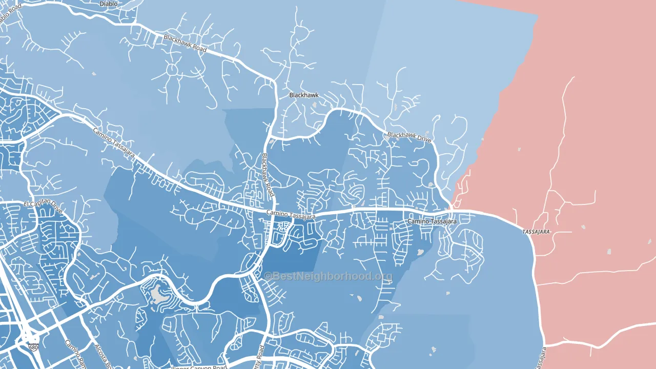 94506, CA block-group political-lean map
