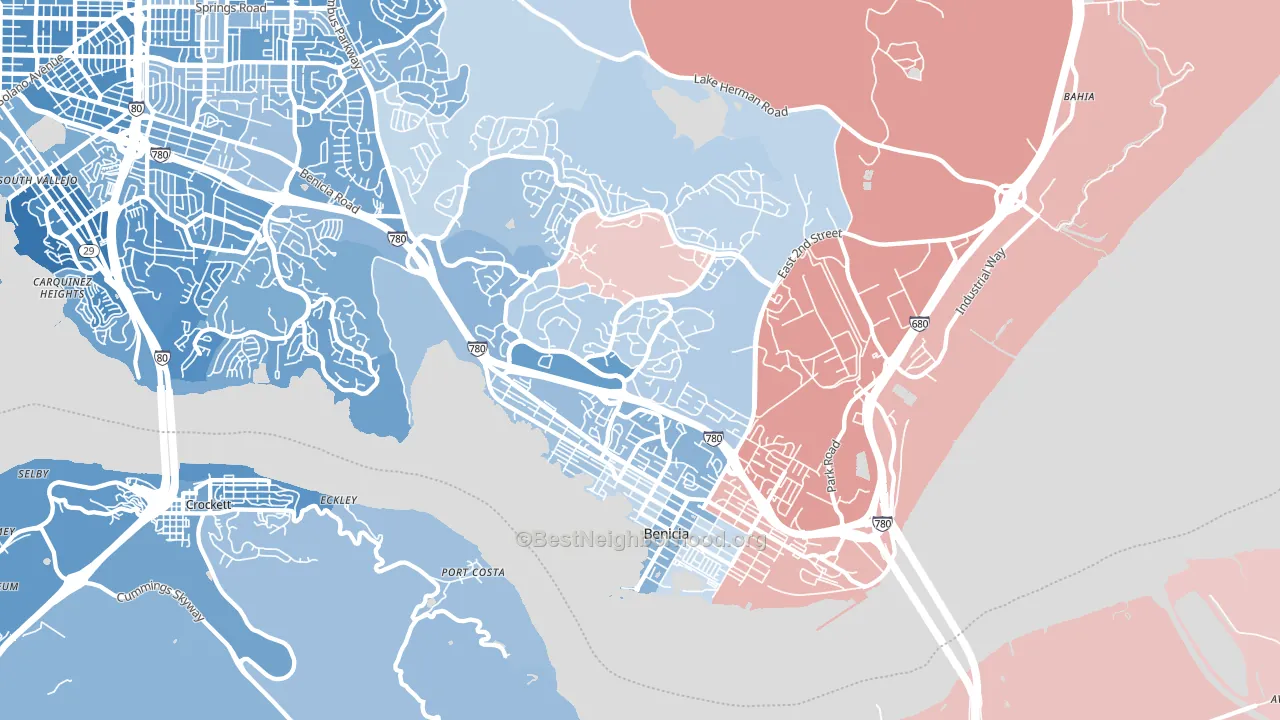 94510, CA block-group political-lean map