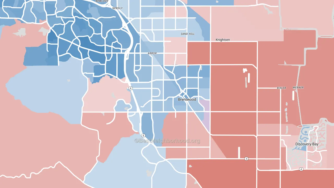 94513, CA block-group political-lean map