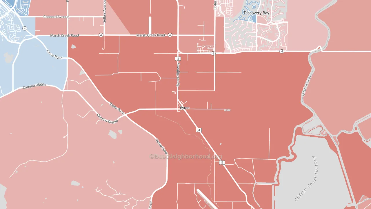 94514, CA block-group political-lean map