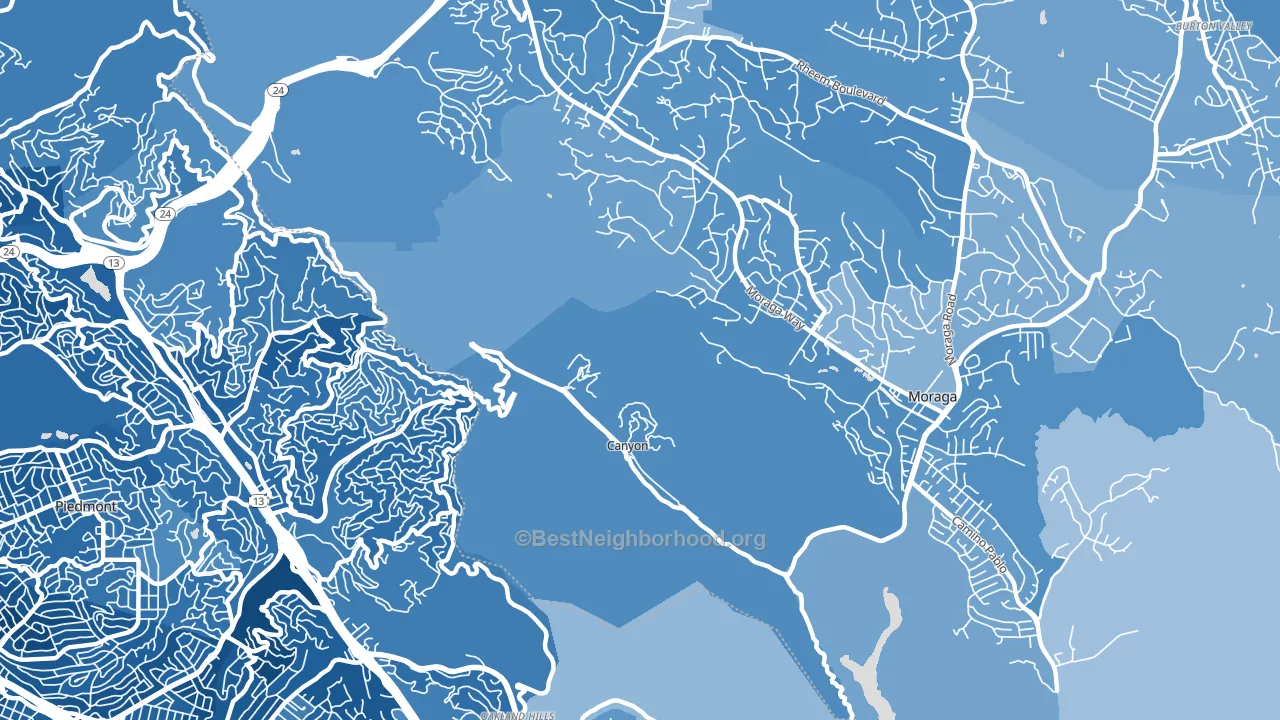 94516, CA block-group political-lean map