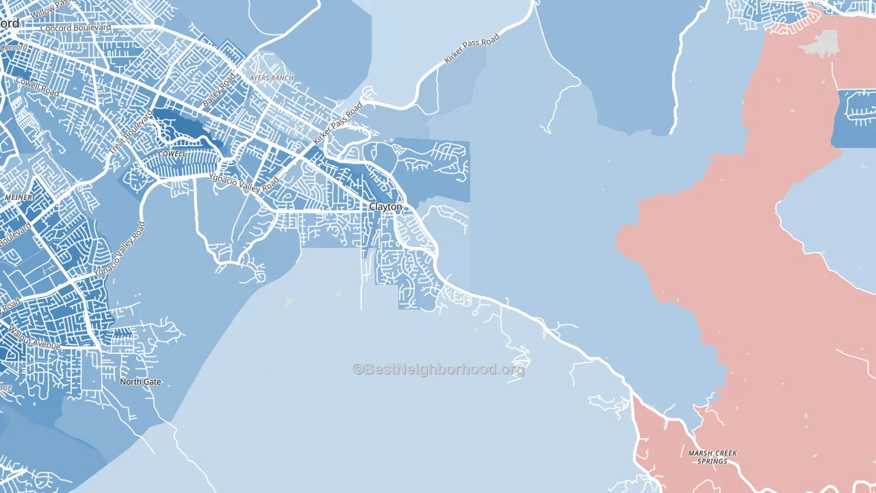 94517, CA block-group political-lean map
